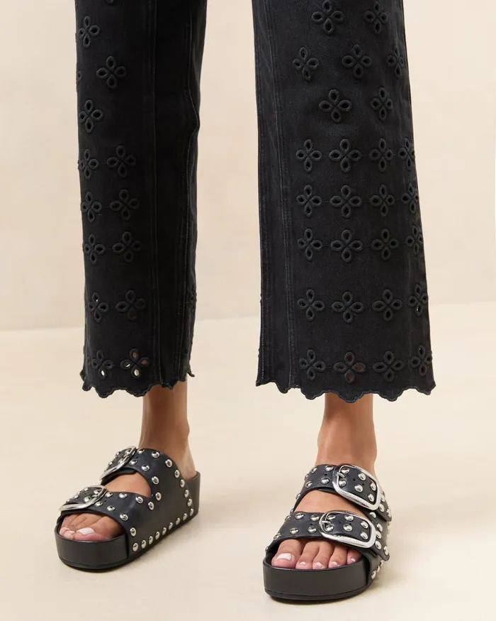 Women Bottoms Loeffler Randall Demi Embroidered Pant Women Bottoms Loeffler Randall Demi Embroidered Pant