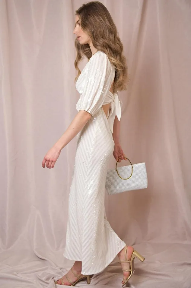 Women Bridal Party RIXO Steph Ivory Sequin Women Bridal Party RIXO Steph Ivory Sequin