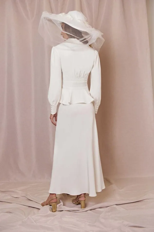 Women Bridal RIXO Adeline Satin Back Silk Crepe Women Bridal RIXO Adeline Satin Back Silk Crepe