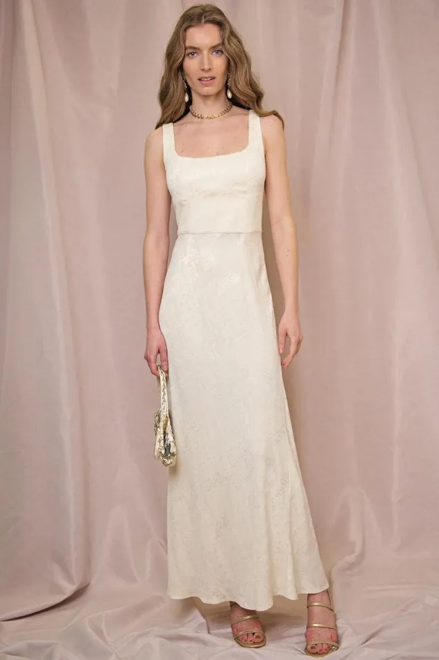 Women Bridal RIXO Benedict Town House Jacquard Antique White