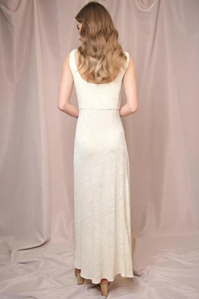 Women Bridal RIXO Benedict Town House Jacquard Antique White Women Bridal RIXO Benedict Town House Jacquard Antique White
