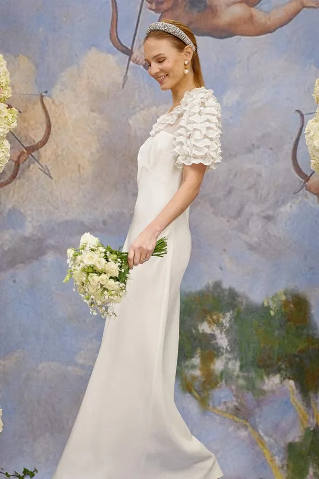 Women Bridal RIXO Cordette Satin Back Silk Crepe Women Bridal RIXO Cordette Satin Back Silk Crepe