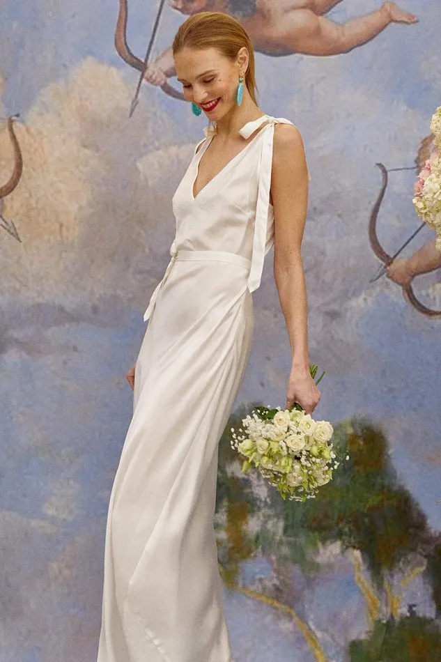 Women Bridal RIXO Skye Silk Satin