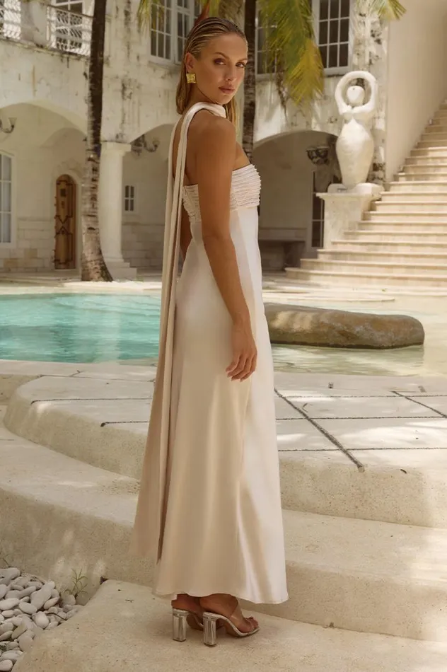 Women Bridesmaids Dresses Runaway The Label ELSA MAXI DRESS Ivory