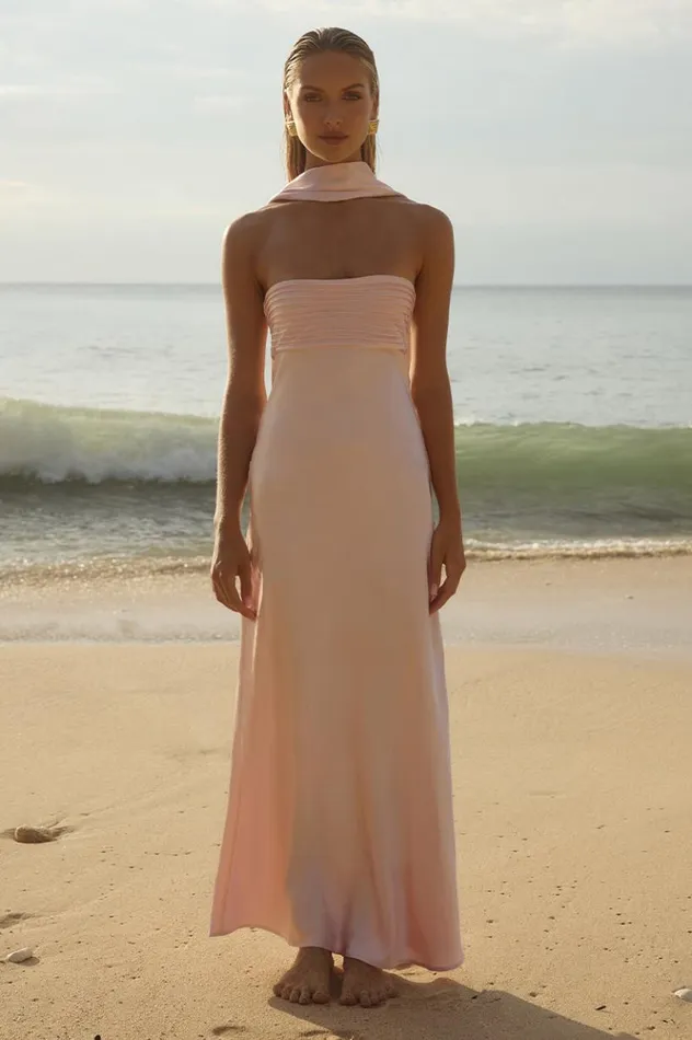 Women Bridesmaids Dresses Runaway The Label ELSA MAXI DRESS Musk