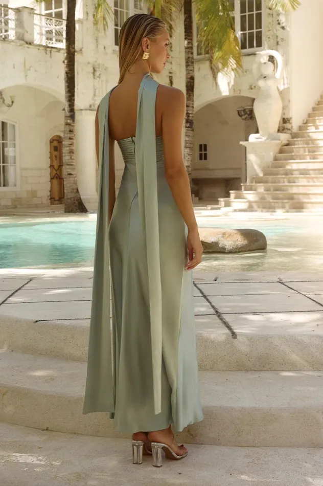 Women Bridesmaids Dresses Runaway The Label ELSA MAXI DRESS Sage