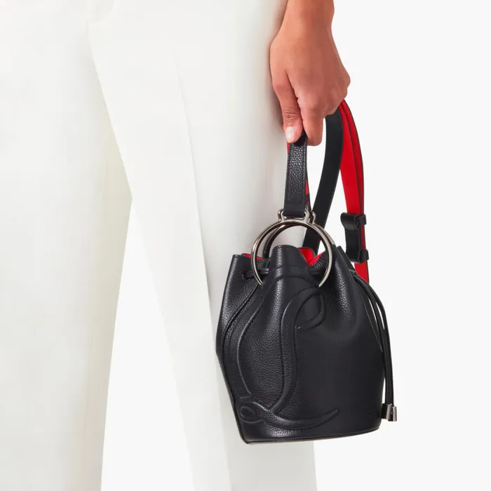 Women By My Side Bucket Bag 8211 Grained Calf Leather 8211 Black Black Christian Louboutin Shoulder Bags