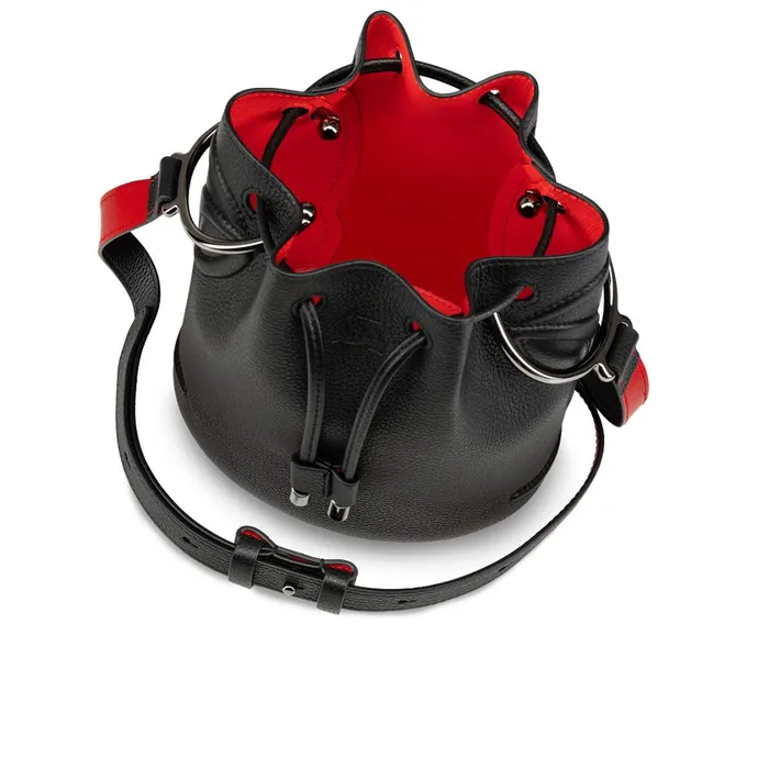 Women By My Side Bucket Bag 8211 Grained Calf Leather 8211 Black Black Christian Louboutin Shoulder Bags