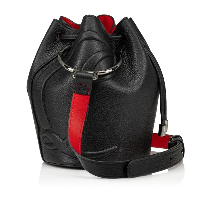 Women By My Side Bucket Bag 8211 Grained Calf Leather 8211 Black Black Christian Louboutin Shoulder Bags