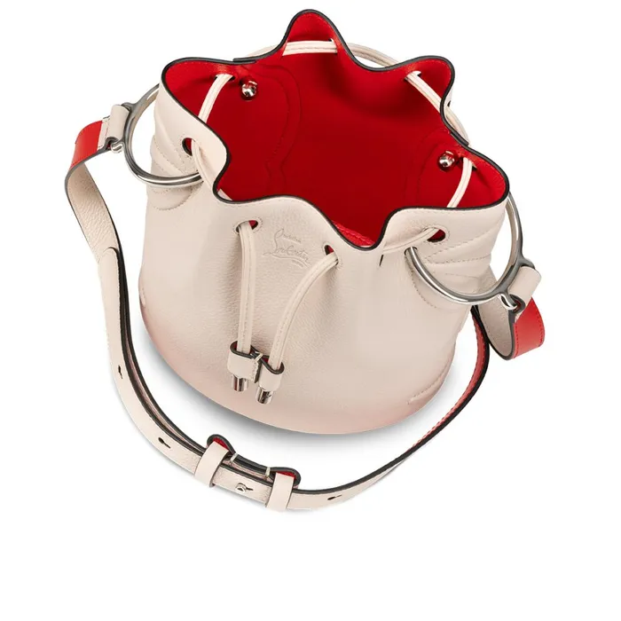 Women By My Side Bucket Bag 8211 Grained Calf Leather 8211 Leche Beige Christian Louboutin Shoulder Bags