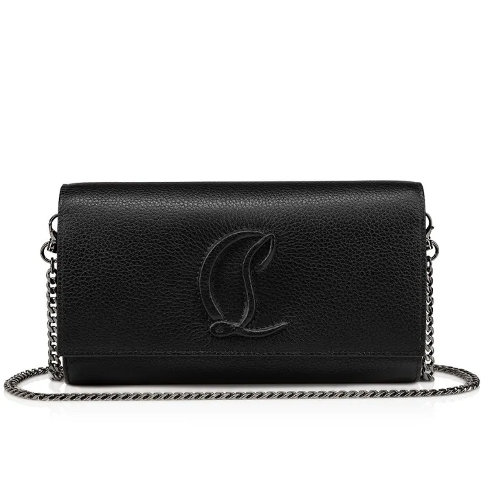 Women By My Side Wallet On Chain 8211 Grained Calf Leather 8211 Black Black Christian Louboutin Shoulder Bags Women By My Side Wallet On Chain 8211 Grained Calf Leather 8211 Black Black Christian Louboutin Shoulder Bags