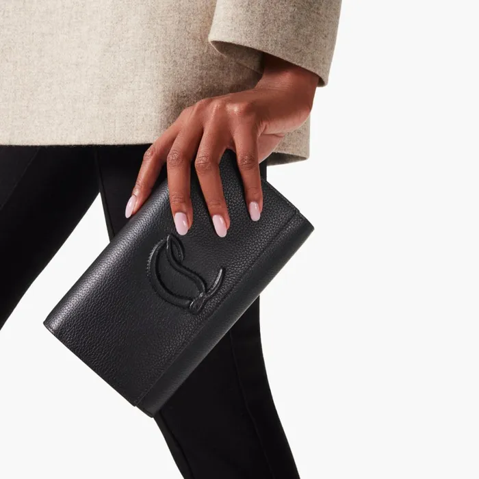 Women By My Side Wallet On Chain 8211 Grained Calf Leather 8211 Black Black Christian Louboutin Shoulder Bags