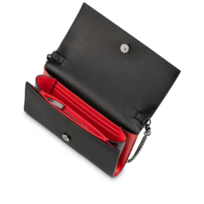 Women By My Side Wallet On Chain 8211 Grained Calf Leather 8211 Black Black Christian Louboutin Shoulder Bags