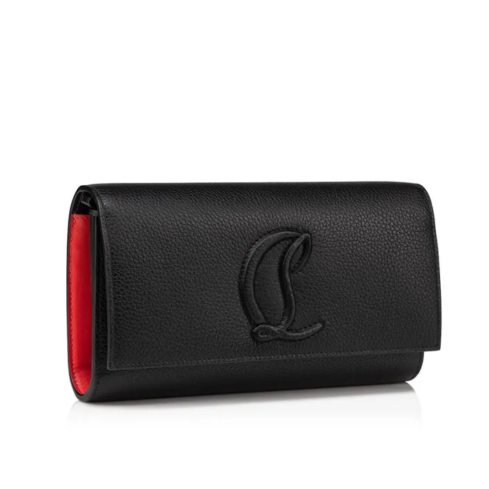 Women By My Side Wallet On Chain 8211 Grained Calf Leather 8211 Black Black Christian Louboutin Shoulder Bags