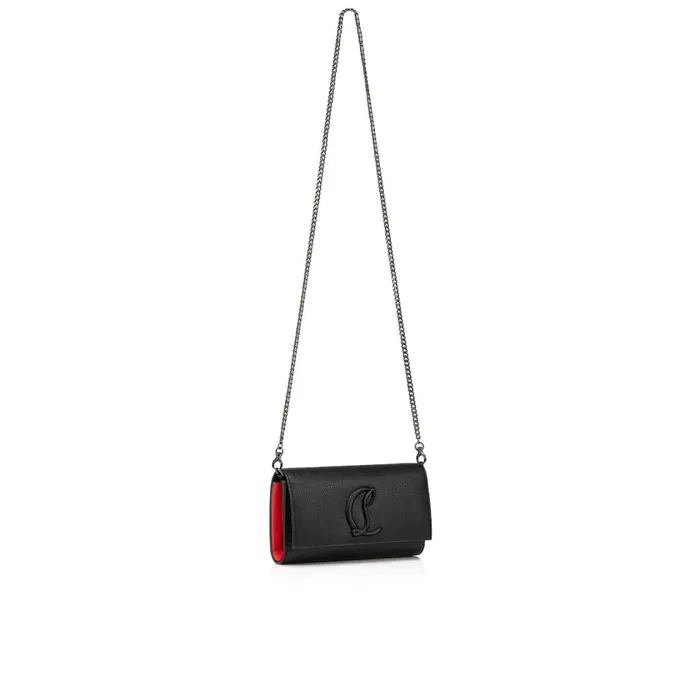 Women By My Side Wallet On Chain 8211 Grained Calf Leather 8211 Black Black Christian Louboutin Shoulder Bags