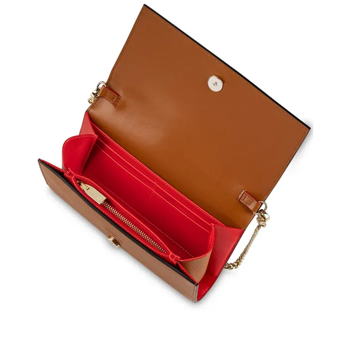 Women By My Side Wallet On Chain 8211 Grained Calf Leather 8211 Cuoio Brown Christian Louboutin Shoulder Bags