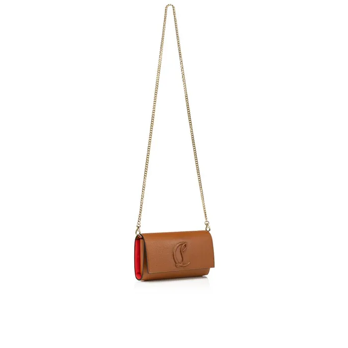 Women By My Side Wallet On Chain 8211 Grained Calf Leather 8211 Cuoio Brown Christian Louboutin Shoulder Bags