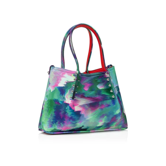 Women Cabarock Mini Tote Bag 8211 Crepe Satin Melancholia Print 8211 Multicolor Multicolor Christian Louboutin Totes