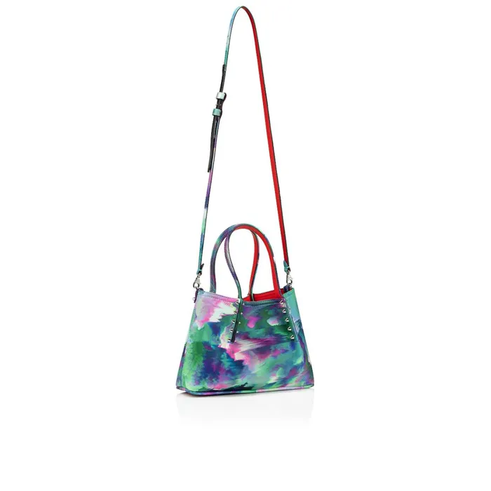 Women Cabarock Mini Tote Bag 8211 Crepe Satin Melancholia Print 8211 Multicolor Multicolor Christian Louboutin Totes