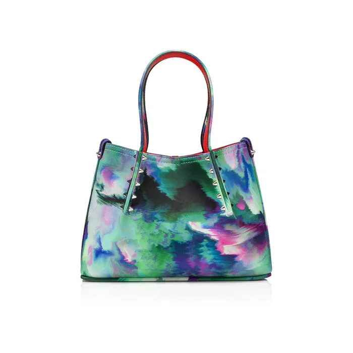 Women Cabarock Mini Tote Bag 8211 Crepe Satin Melancholia Print 8211 Multicolor Multicolor Christian Louboutin Totes