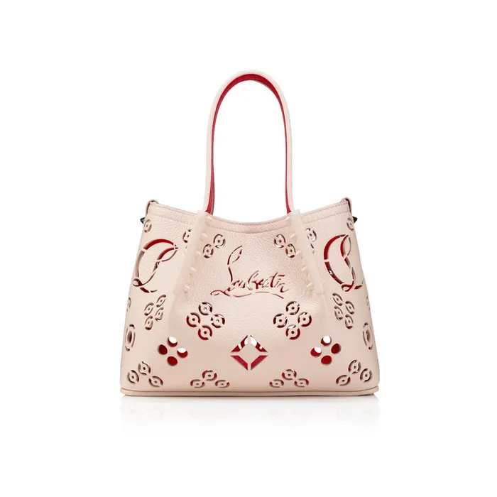 Women Cabarock Mini Tote Bag 8211 Perforated Calf Leather Loubinthesky 8211 Leche Beige Christian Louboutin Mini Bags Women Cabarock Mini Tote Bag 8211 Perforated Calf Leather Loubinthesky 8211 Leche Beige Christian Louboutin Mini Bags
