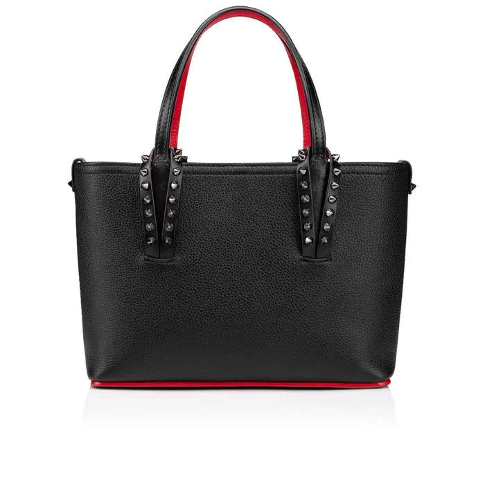 Women Cabata EW Mini Tote Bag 8211 Calf Leather 8211 Black Black Christian Louboutin Mini Bags