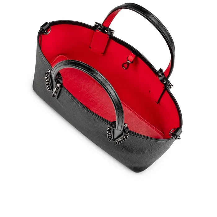 Women Cabata EW Mini Tote Bag 8211 Calf Leather 8211 Black Black Christian Louboutin Mini Bags