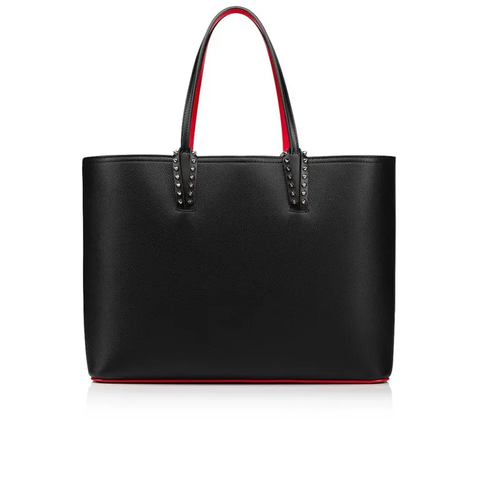 Women Cabata Tote Bag 8211 Calf Leather 8211 Black Black Christian Louboutin Shoulder Bags