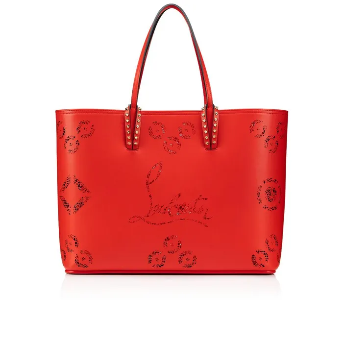 Women Cabata Tote Bag 8211 Perforated Calf Leather Loubinthesky Seville 8211 Ole Red Christian Louboutin Shoulder Bags Women Cabata Tote Bag 8211 Perforated Calf Leather Loubinthesky Seville 8211 Ole Red Christian Louboutin Shoulder Bags
