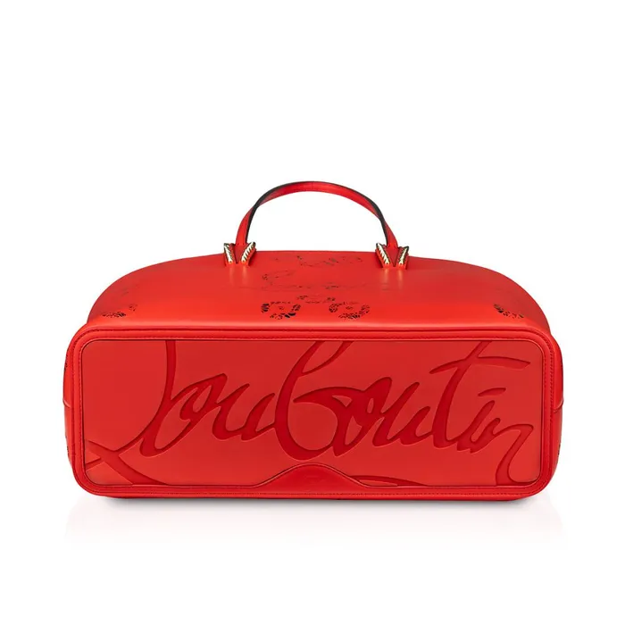 Women Cabata Tote Bag 8211 Perforated Calf Leather Loubinthesky Seville 8211 Ole Red Christian Louboutin Shoulder Bags