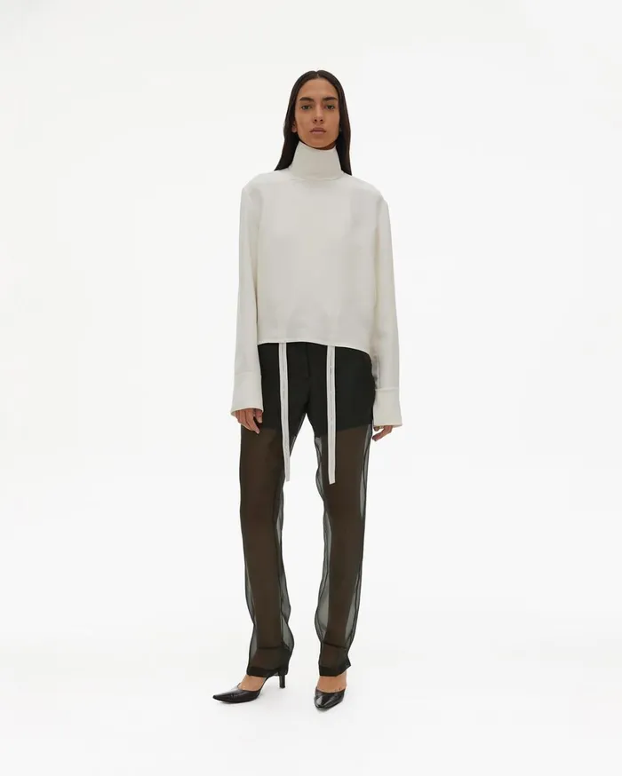 Women Cady High Neck Top Ivory Helmut Lang Tops