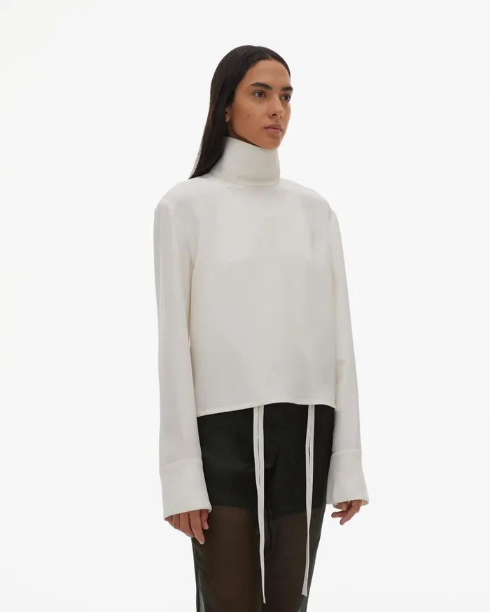 Women Cady High Neck Top Ivory Helmut Lang Tops