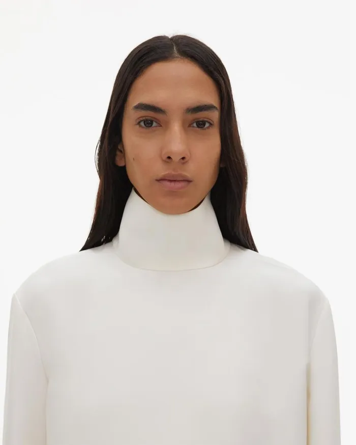 Women Cady High Neck Top Ivory Helmut Lang Tops