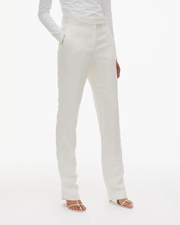 Women Cady Suit Pant Ivory Helmut Lang Pants