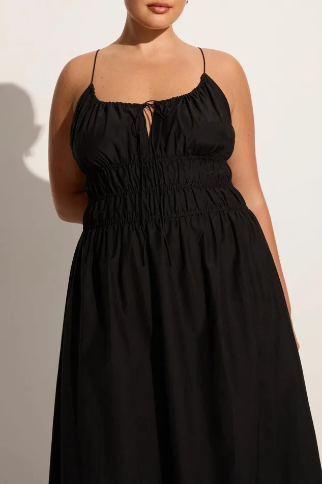 Women Carinna Midi Dress Black 8211 Final Sale Faithfull The Brand Dresses Women Carinna Midi Dress Black 8211 Final Sale Faithfull The Brand Dresses