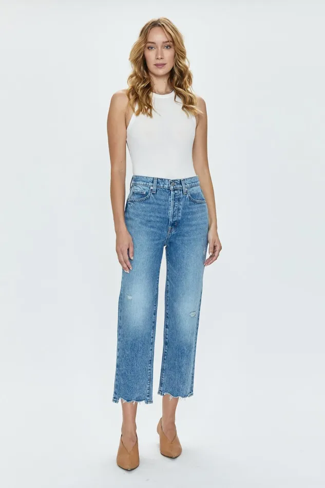 Women Cassie Crop Super High Rise Straight Crop Jean 8211 Fair Side Vintage Pistola Denim Denim