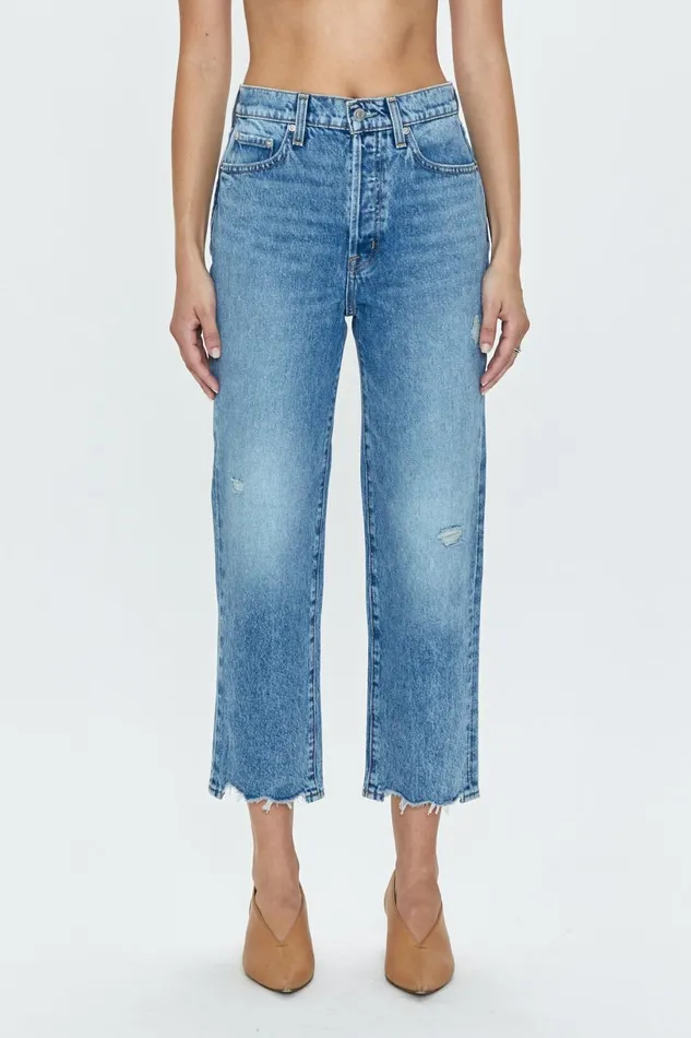 Women Cassie Crop Super High Rise Straight Crop Jean 8211 Fair Side Vintage Pistola Denim Denim