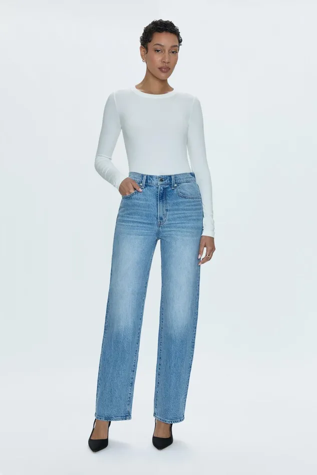 Women Cassie Super High Rise Straight Jean 8211 Fonda Pistola Denim Denim