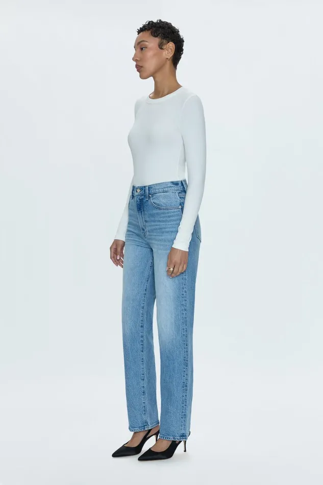 Women Cassie Super High Rise Straight Jean 8211 Fonda Pistola Denim Denim