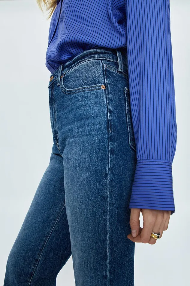 Women Cassie Super High Rise Straight Jean 8211 Palladium Pistola Denim Denim