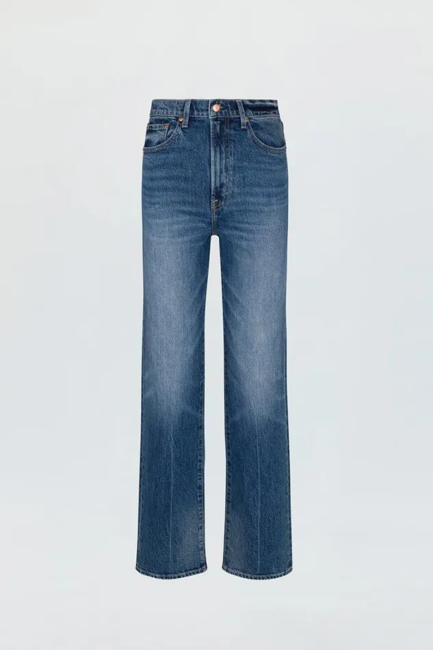 Women Cassie Super High Rise Straight Jean 8211 Palladium Pistola Denim Denim