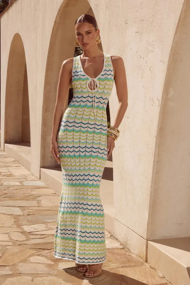 Women Casual Dresses Runaway The Label ANDREA MAXI DRESS Green Multi