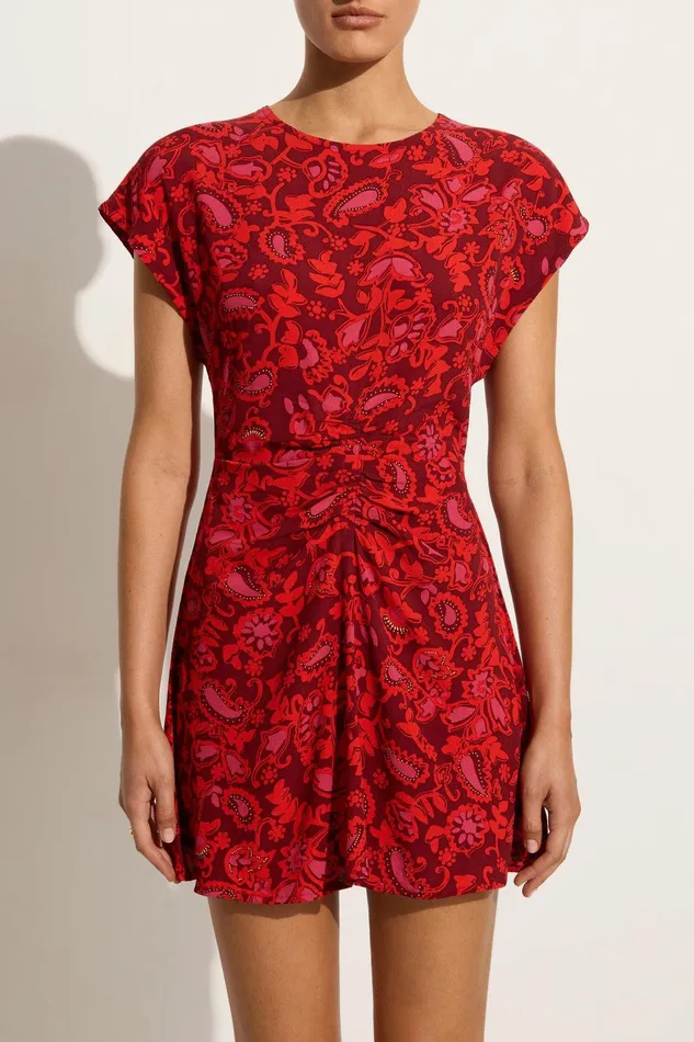 Women Celestina Mini Dress Selcetta Paisley Red Faithfull The Brand Dresses Women Celestina Mini Dress Selcetta Paisley Red Faithfull The Brand Dresses