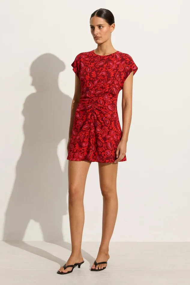 Women Celestina Mini Dress Selcetta Paisley Red Faithfull The Brand Dresses Women Celestina Mini Dress Selcetta Paisley Red Faithfull The Brand Dresses