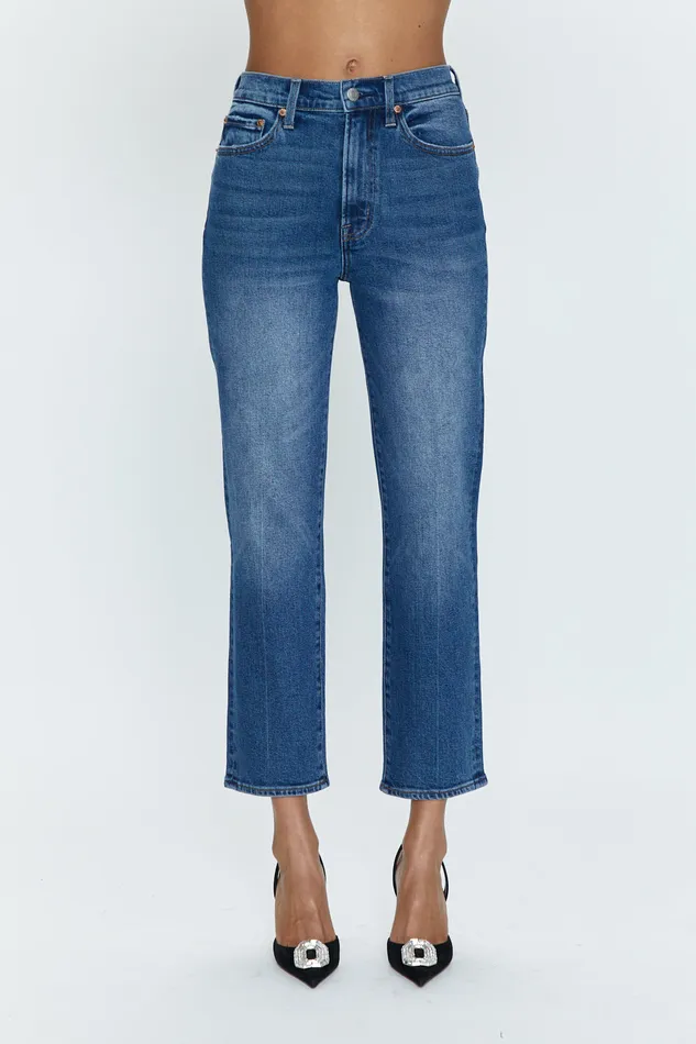 Women Charlie High Rise Straight Jean 8211 Augustus Pistola Denim Denim