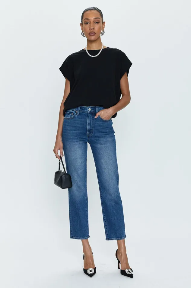 Women Charlie High Rise Straight Jean 8211 Augustus Pistola Denim Denim