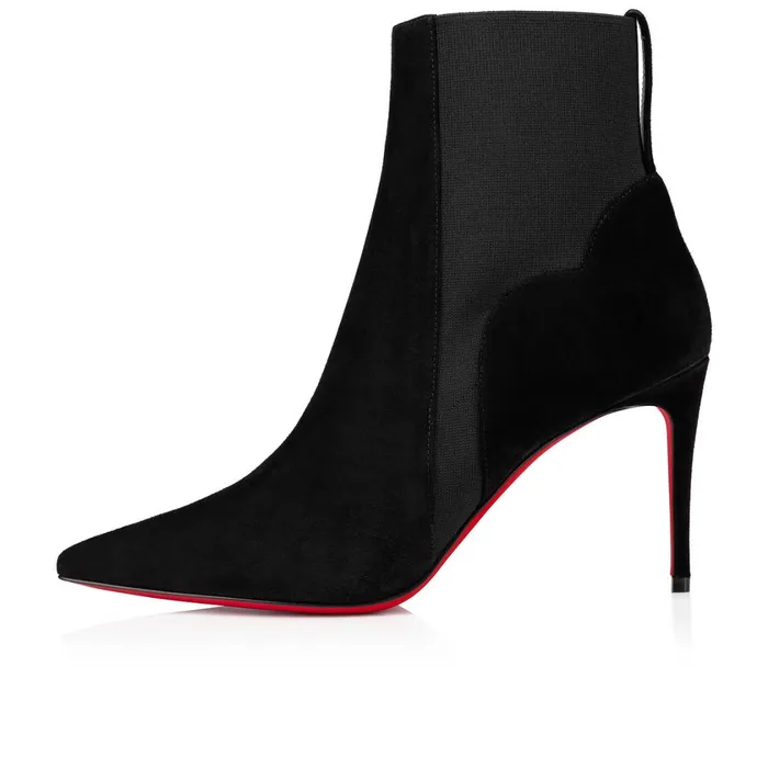 Women Chelsea Chick Booty 85 Mm Low Boots 8211 Veau Velours 8211 Black Black Christian Louboutin Ankle Boots