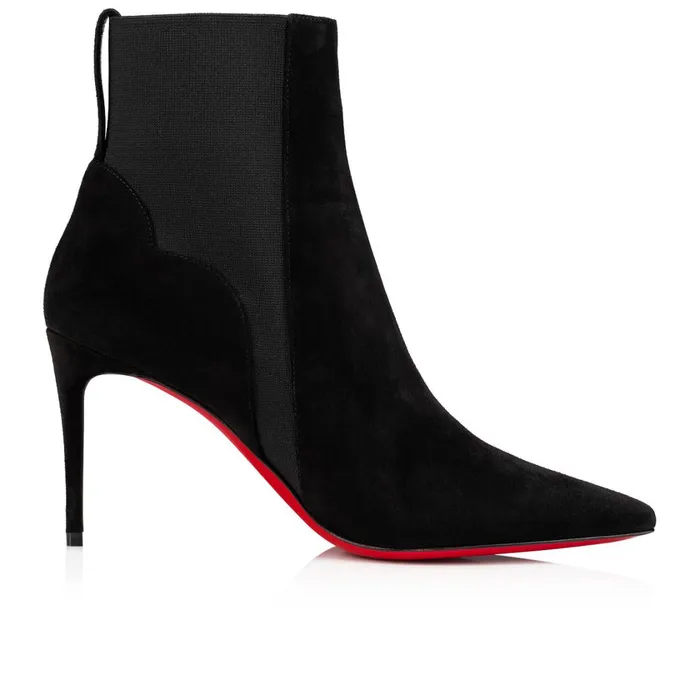 Women Chelsea Chick Booty 85 Mm Low Boots 8211 Veau Velours 8211 Black Black Christian Louboutin Ankle Boots