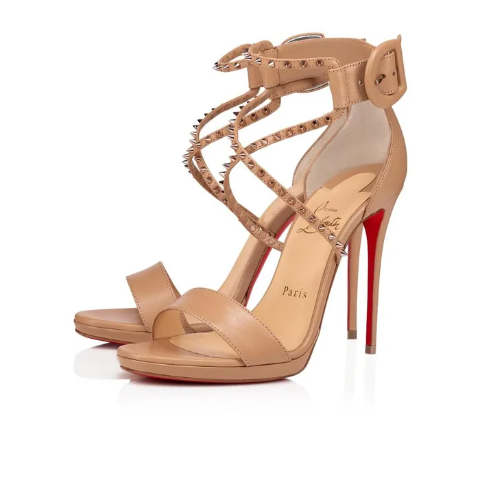 Women Choca Lux 120 Mm Platform Sandals 8211 Leather 8211 Nude Nude Christian Louboutin Sandals and Slides Women Choca Lux 120 Mm Platform Sandals 8211 Leather 8211 Nude Nude Christian Louboutin Sandals and Slides