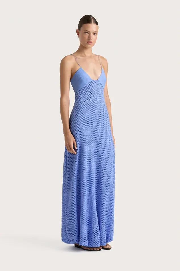 Women Ciele Maxi Dress Azalea Mid Blue Faithfull The Brand Dresses Women Ciele Maxi Dress Azalea Mid Blue Faithfull The Brand Dresses